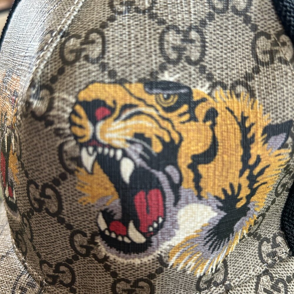 NWT gucci GG Supreme Tiger Baseball Cap 426887 - Picture 4 of 11